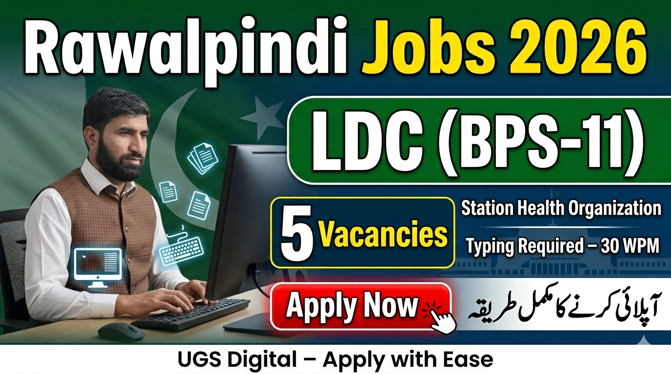 Station Health Organization Rawalpindi Jobs 2026 – LDC (BPS-11) Vacancies