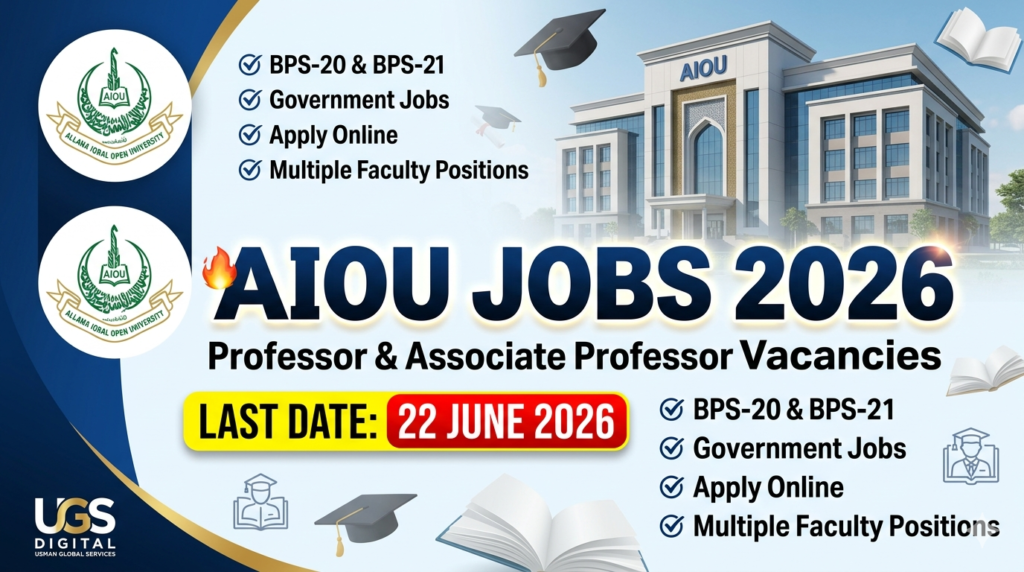 Aiou Professor Jobs 2026