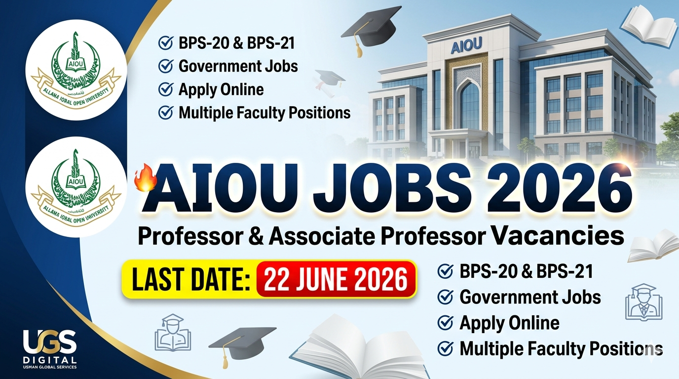Aiou Professor Jobs 2026