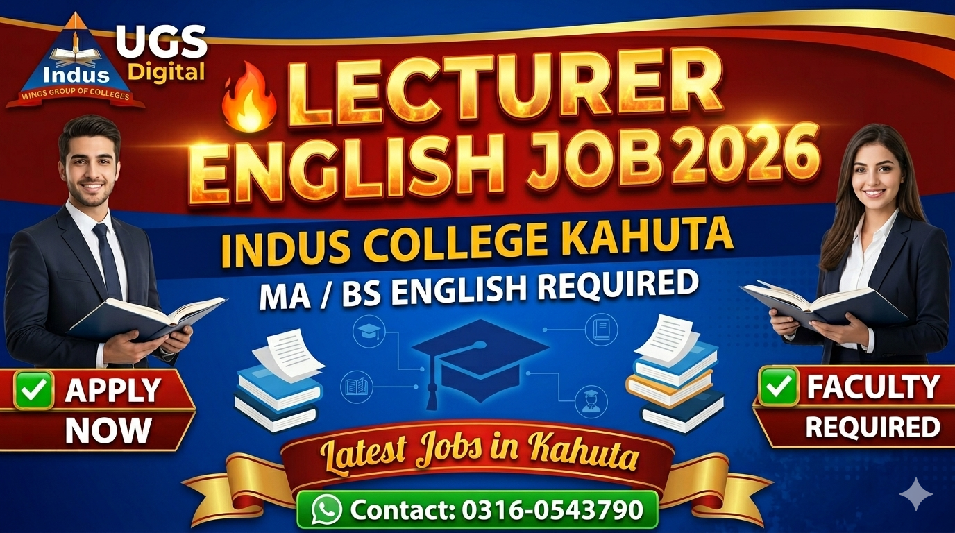 Indus College Kahuta Bs Enlish Lecturer Jobs