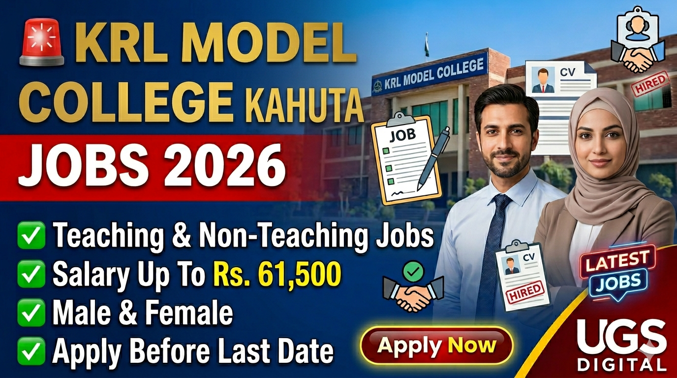 KRL Model College Kahuta Jobs 2026