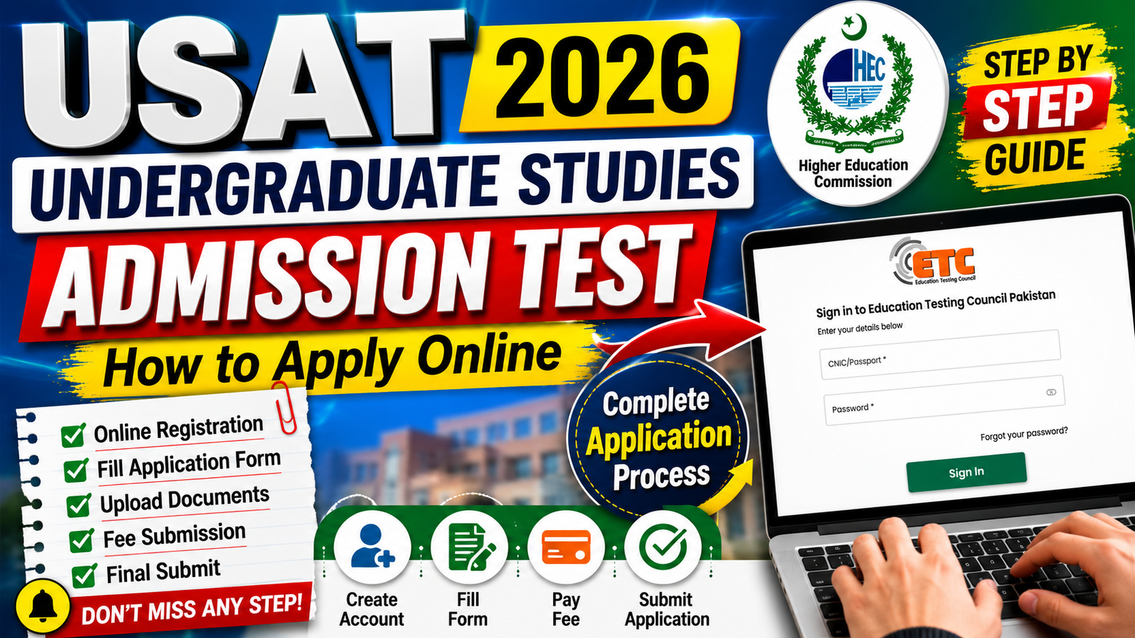 USAT admission test 2026