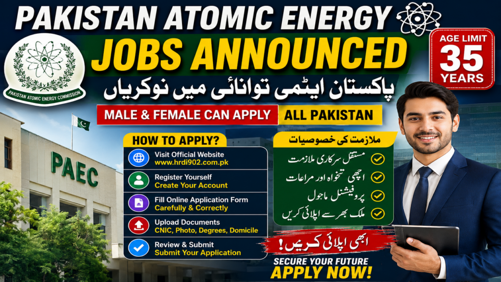 Pakistan Atomic Energy Jobs 2026
